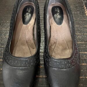 Eurosoft Women’s Shoes Size 11M Black Wedge Flats Comfort Casual